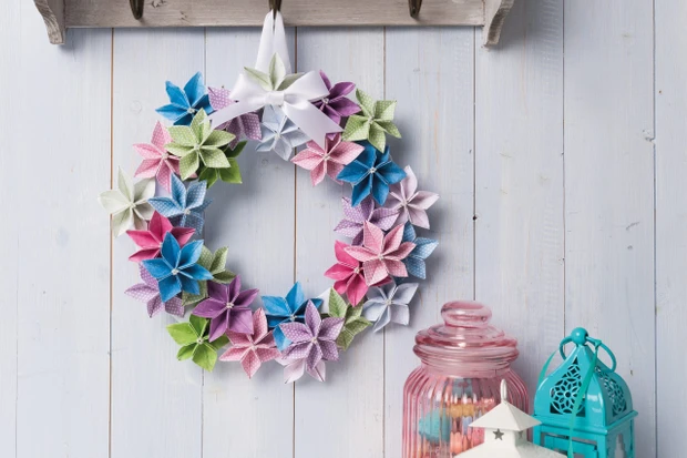 Origami Flower Wreath