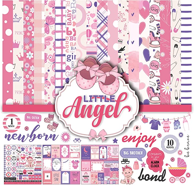 baby girl scrapbook paper 