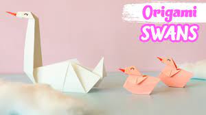 origami ideas, origami swan